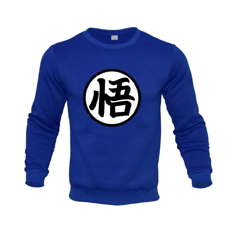 Pull Dragon Ball Z Kanji Goku Bleu