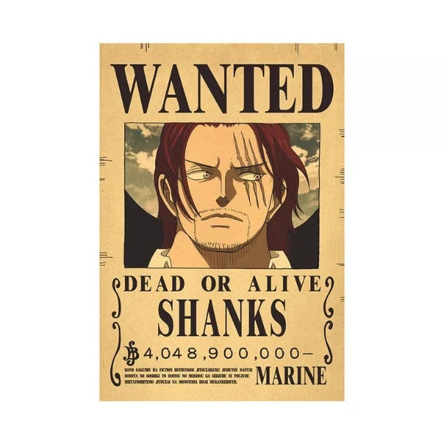 Poster One Piece Wanted Shanks