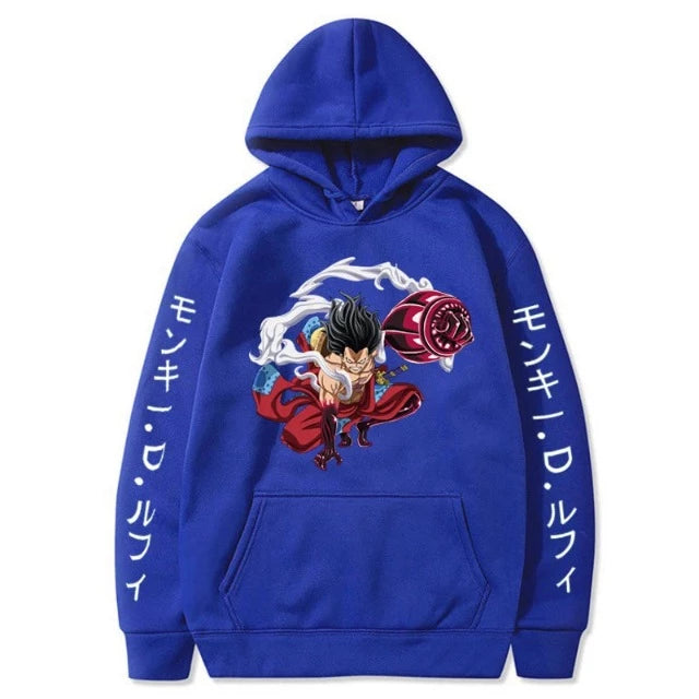 Sweat Pull One Piece Luffy Gear 4 Bleu