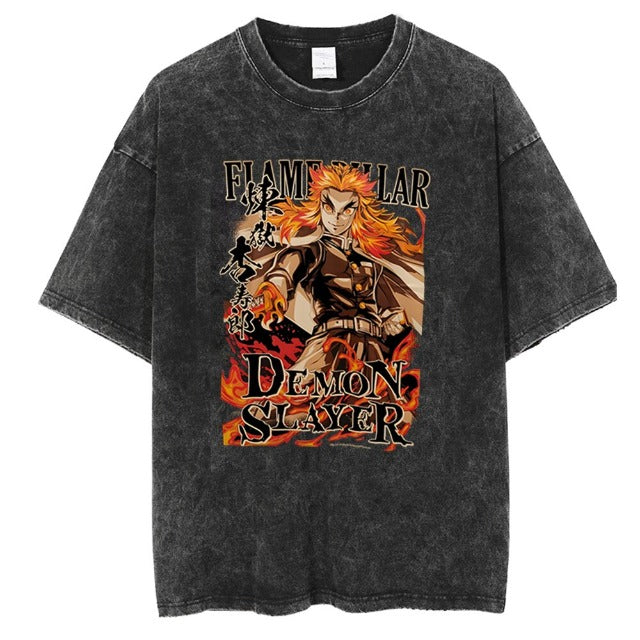 Camiseta vintage Kyojuro Rengoku Demon Slayer