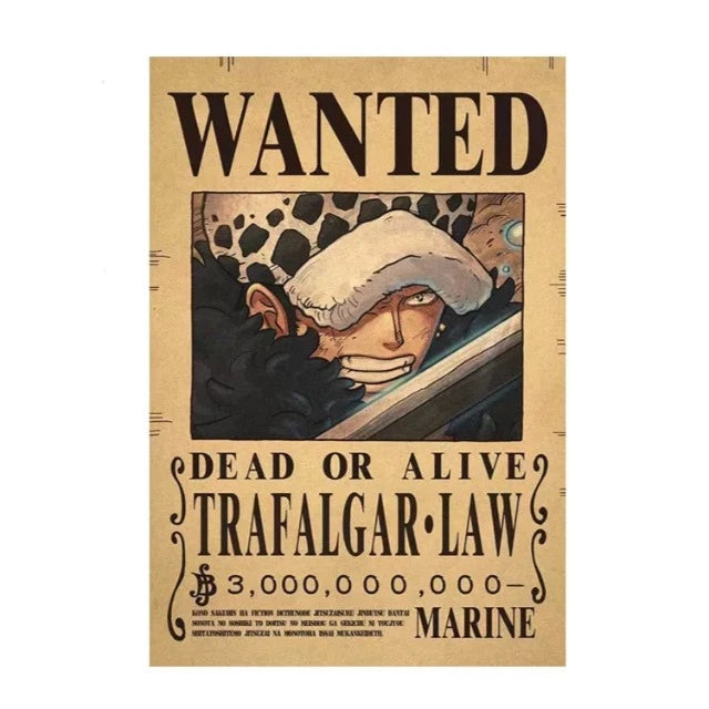 Poster One Piece Wanted Trafalgar Law