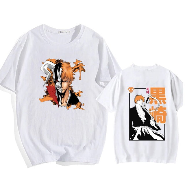 T-Shirt Maglietta Bleach Ichigo Kurosaki Nero e Bianco
