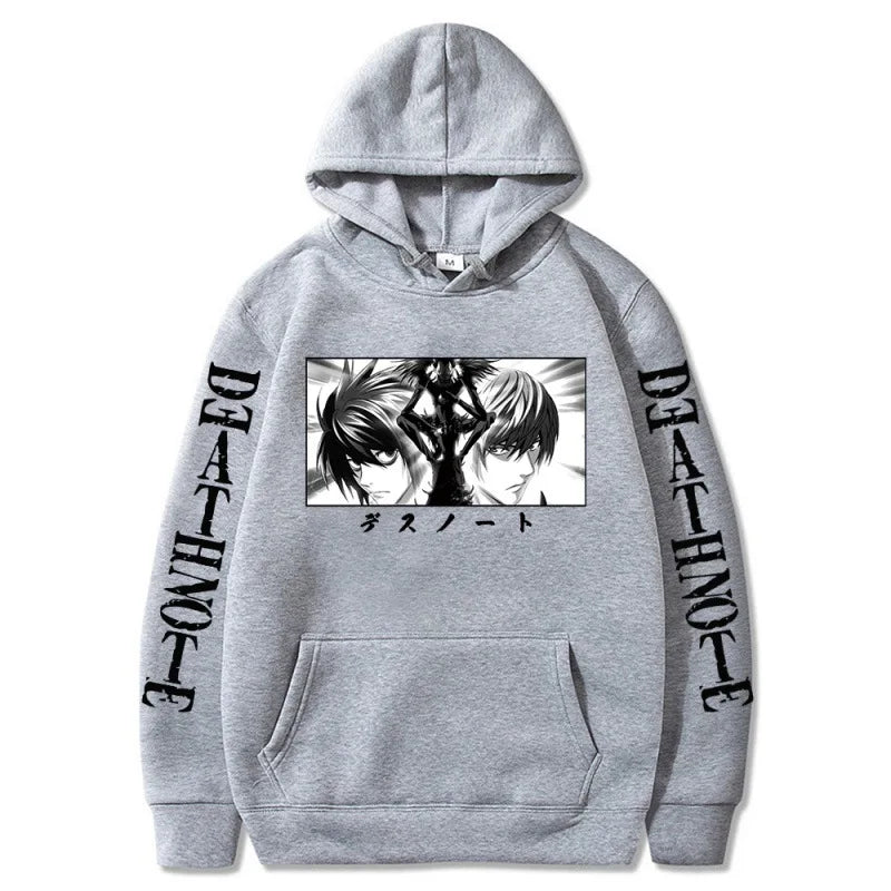Sweat Hoodie Death Note Light Yagami gris