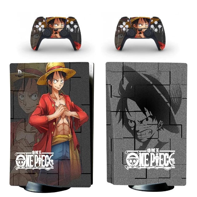 Sticker PS5 One Piece Monkey D. Luffy Autocollant Playstation Console &amp; Manette