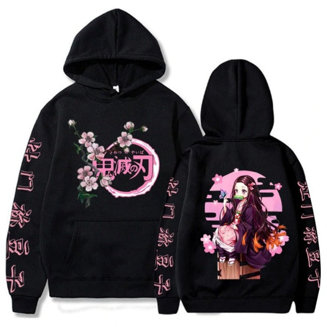 Sweat à Capuche Demon Slayer Nezuko - Unisexe - Pour Fans D'anime - Confortable Et Stylé - Taille XXS à 4XL - 2
