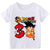 Maglietta per bambini Dragon Ball Compleanno Bianca Ragazza Ragazzo