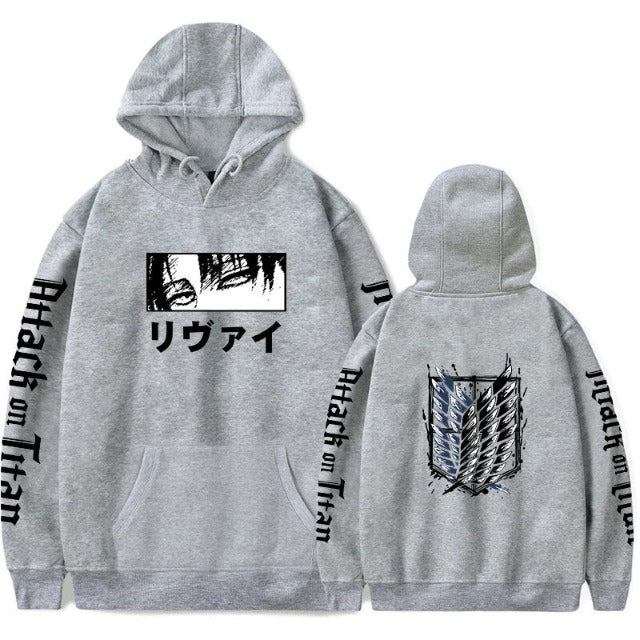 Sweat Attaque des Titans Levi Ackerman gris