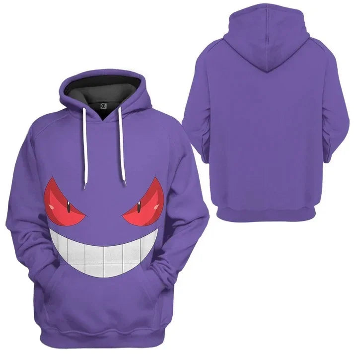 Sweatshirt À Capuche Pokémon Enfant Pull Ectoplasma