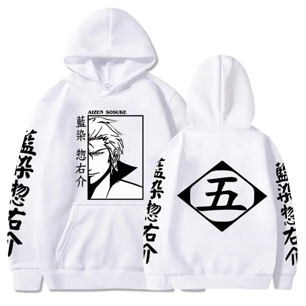 Sweat Pull à Capuche Bleach Sōsuke Aizen Blanc