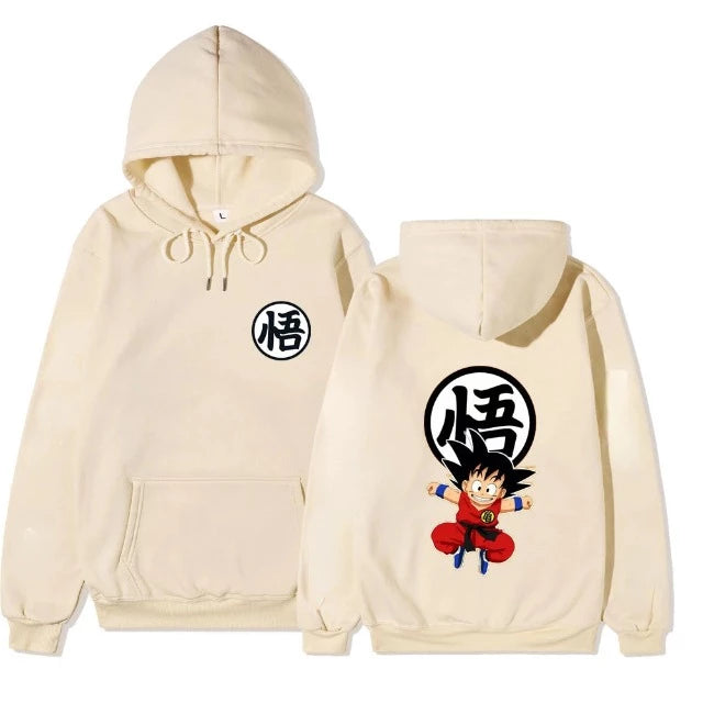 Sweat Pull Dragon Ball Z Goku Kanji Go beige
