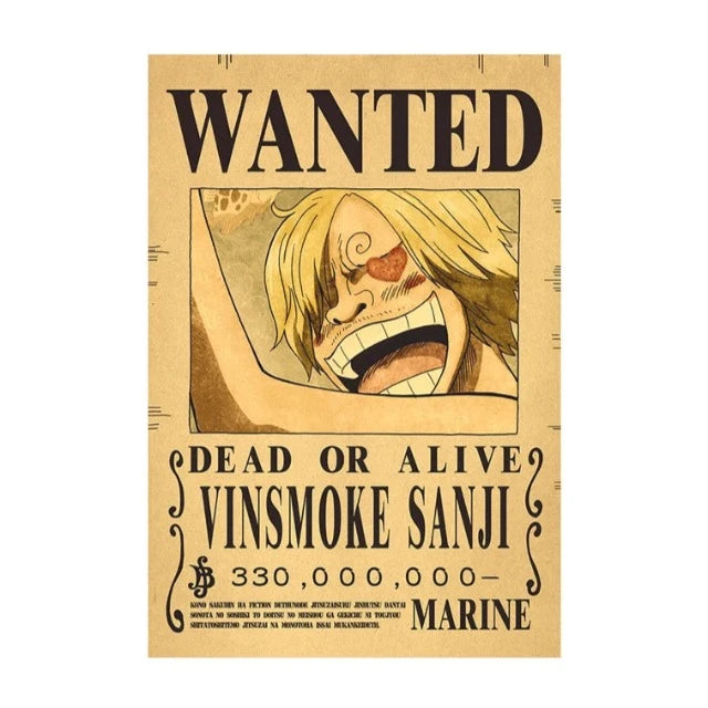 Poster One Piece Wanted Vinsmoke Sanji