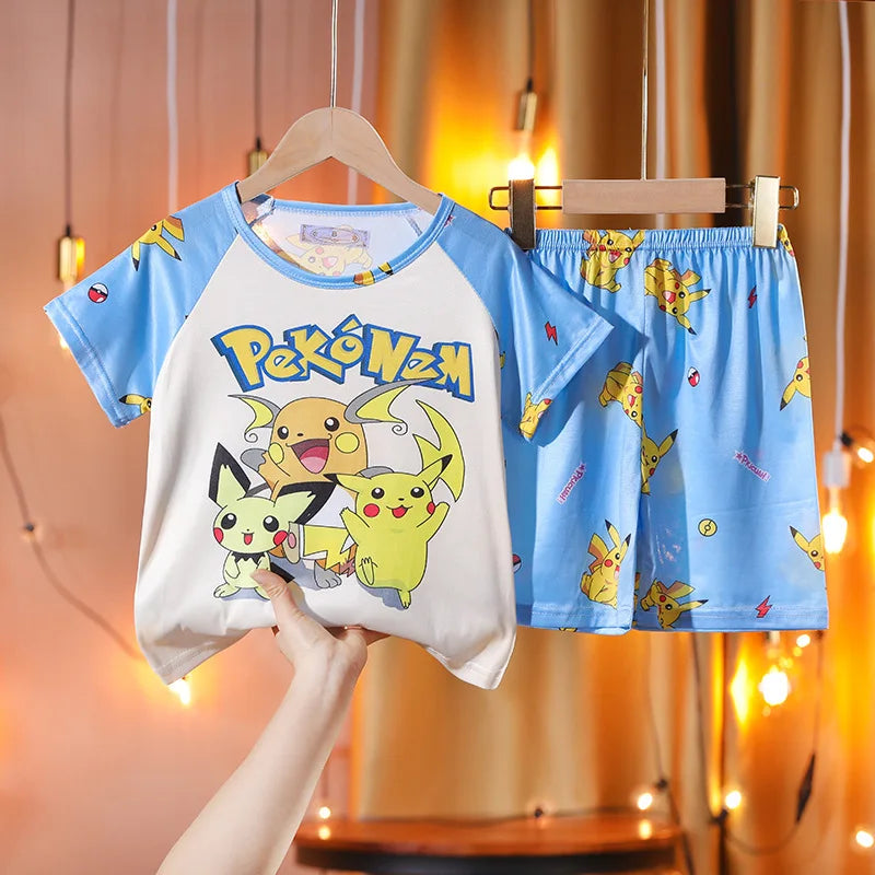 Pyjama Enfant Pokémon Pikachu Pichu Raichu Fille Garçon