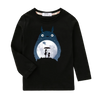 T-Shirt Manches Longues Enfant Totoro Fille et Garçon NOIR