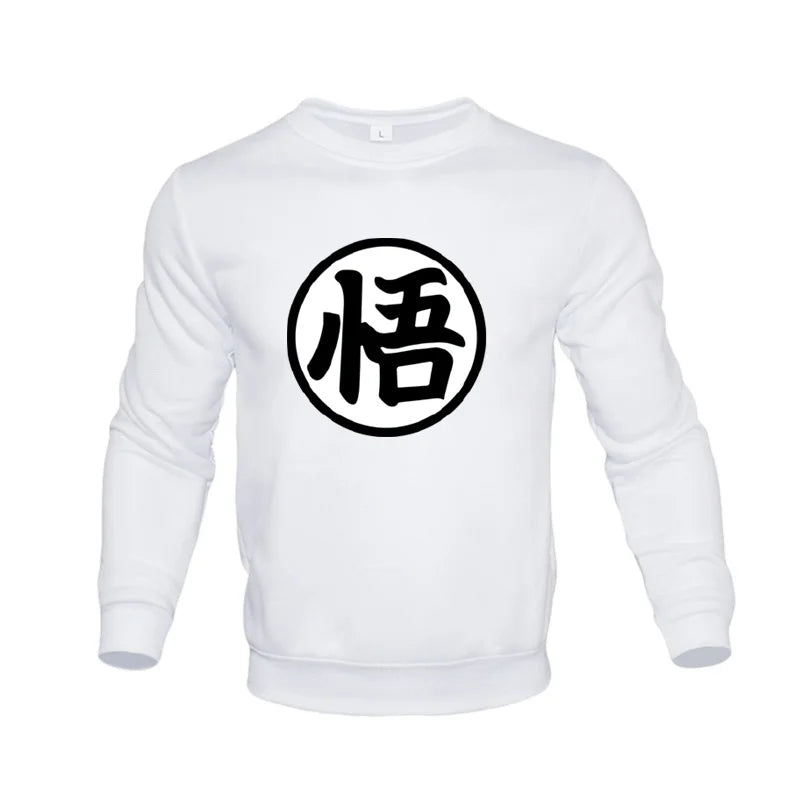 Pull Dragon Ball Z Kanji Goku Blanc