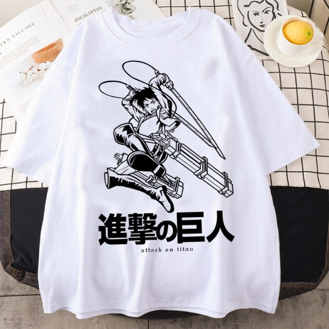 T-Shirt Maglietta L'Attacco dei Giganti Eren Jaeger