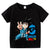 Camiseta Infantil Dragon Ball Cumpleaños Negra Niña Niño
