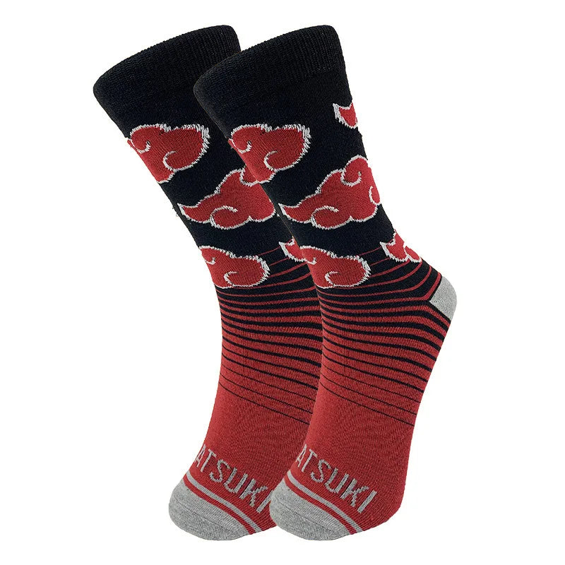 Lot De 4 Chaussettes Enfant Naruto Shippuden - Sasuke Itachi - Garçon 31-38
