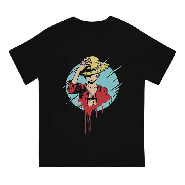 T-Shirt Maglietta One Piece Luffy Nero