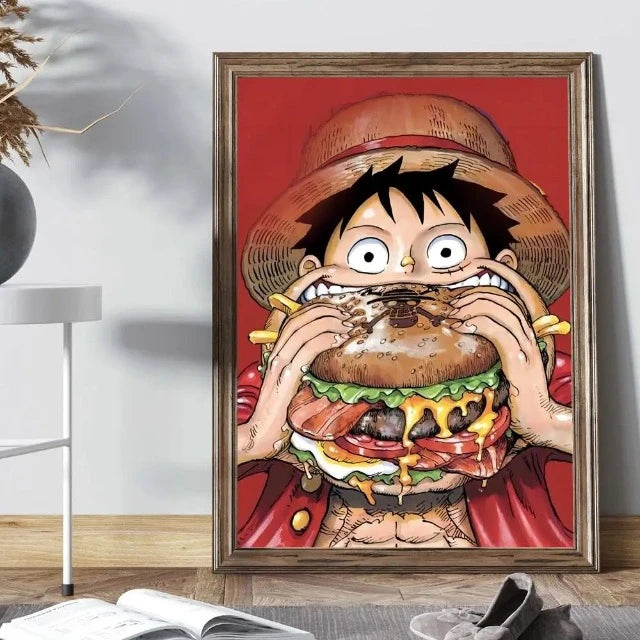 Poster One Piece Luffy Burger