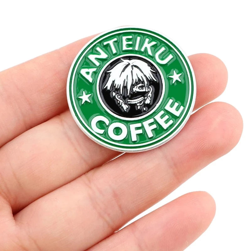 Distintivo del caffè Anteiku con spille Tokyo Ghoul