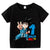 Camiseta Infantil Dragon Ball Cumpleaños Negra Niña Niño