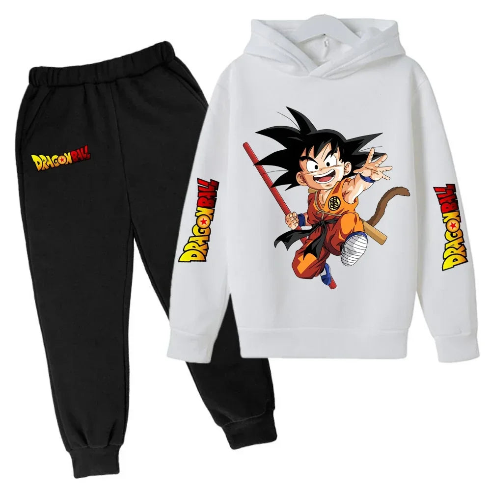 Ensemble Sweat &amp; Pantalon Enfant Dragon Ball Goku Blanc et Noir