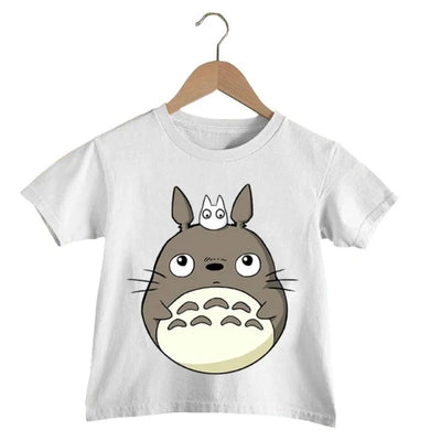 T-Shirt Enfant Totoro Mignon Fille et Garçon  BLANX