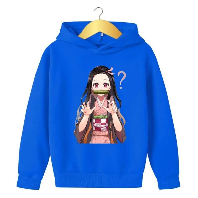 Sweat pour Enfant Demon Slayer Nezuko bleu