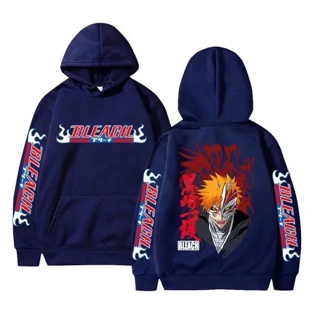 Sweat Pull à Capuche Bleach Ichigo Kurosaki Bleu Marine