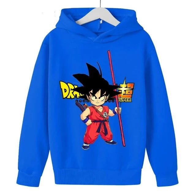 Sweat Enfant Dragon Ball Super Pull Goku BLEU