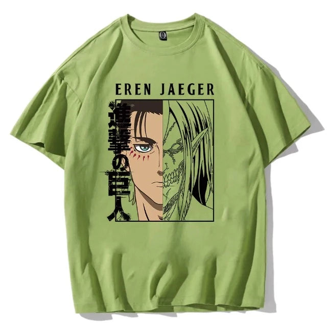 T-Shirt Attaque des Titans Eren Jaeger 8 Coloris