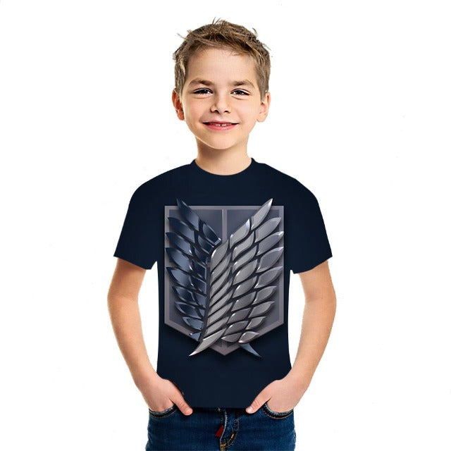 T-Shirt pour Enfant Attaque des Titans Bataillon 