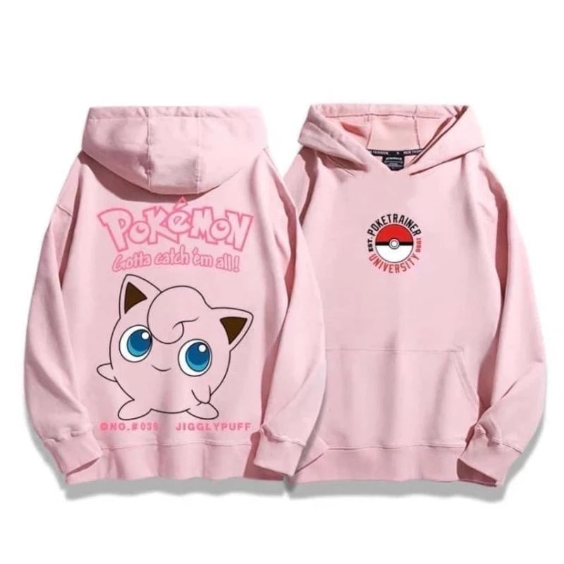 Sweat À Capuche Pokémon Enfant Pull Rondoudou rose