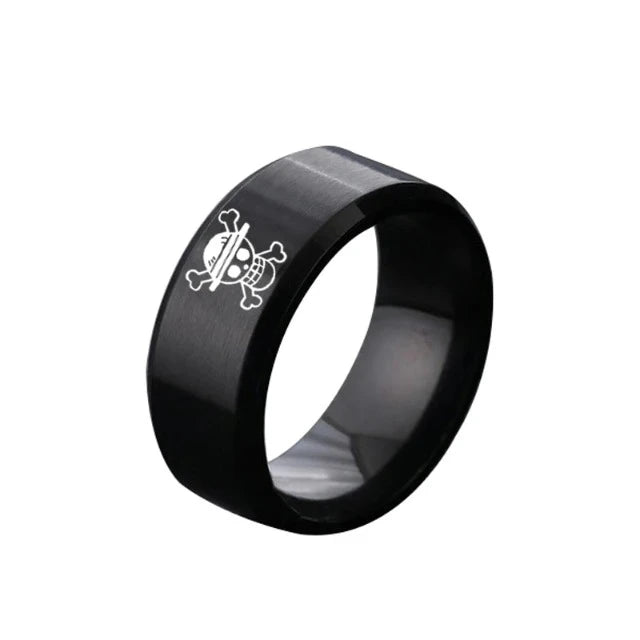 Bague One Piece Jolly Roger Noir