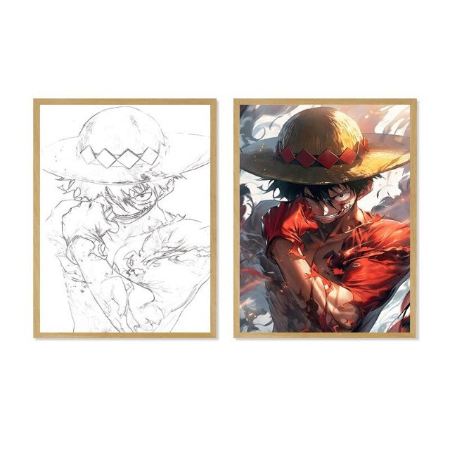 Cadre Lumineux One Piece Luffy - Manga Imperial