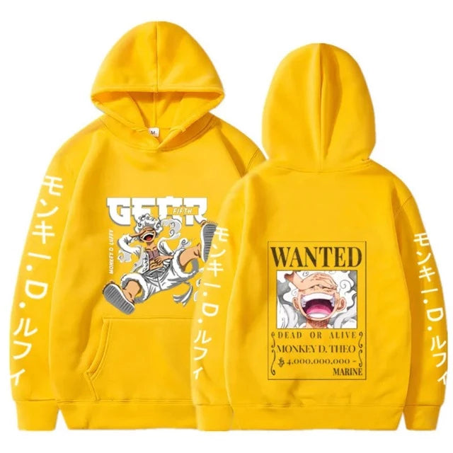 Sweat One Piece Luffy Fifth Gear jaune