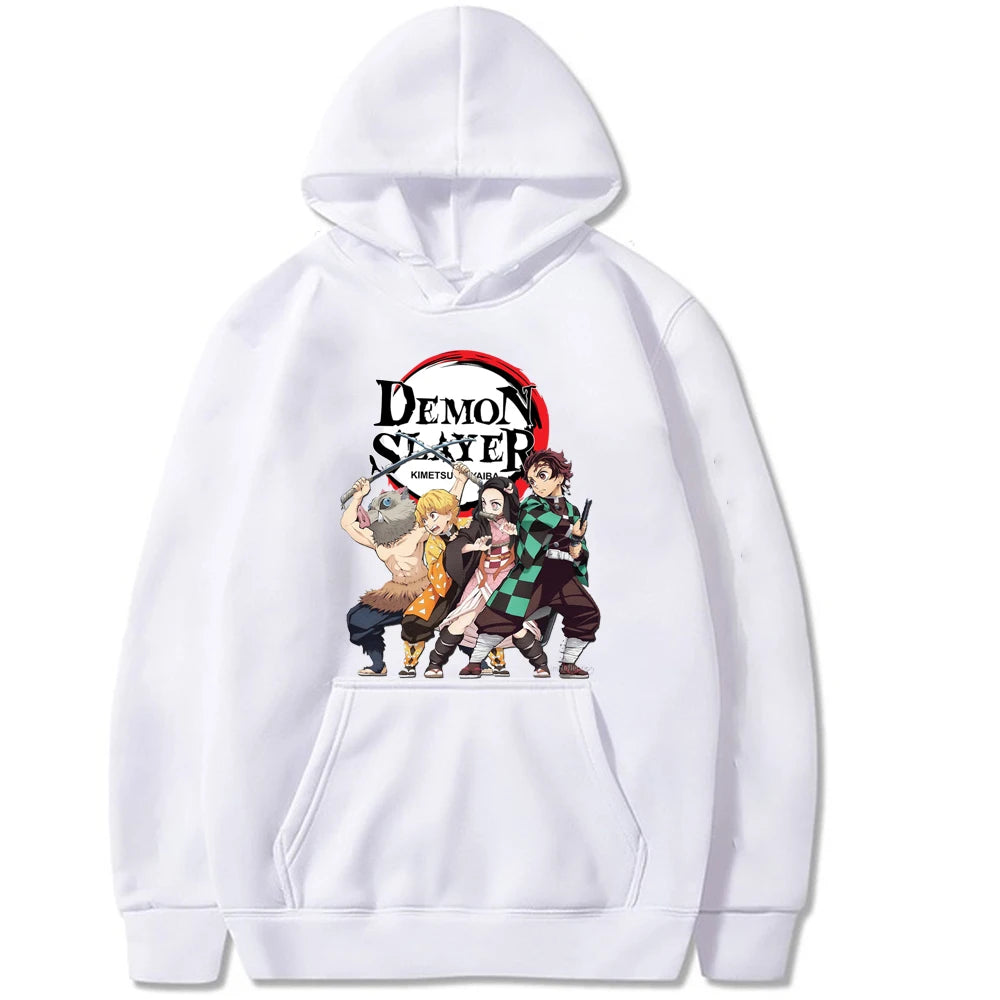 Sweat à Capuche Manga Demon Slayer Adulte Homme Femme Longues Manches