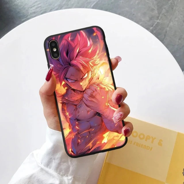 Coque de Téléphone Protection iPhone Fairy Tail Natsu Fire