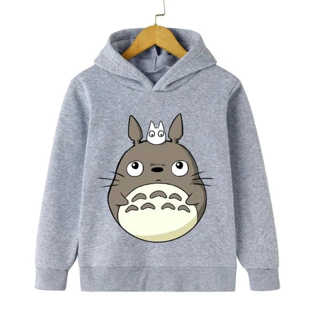 Sweat Enfant Totoro Mignon Pull Fille Garçon  GRIS