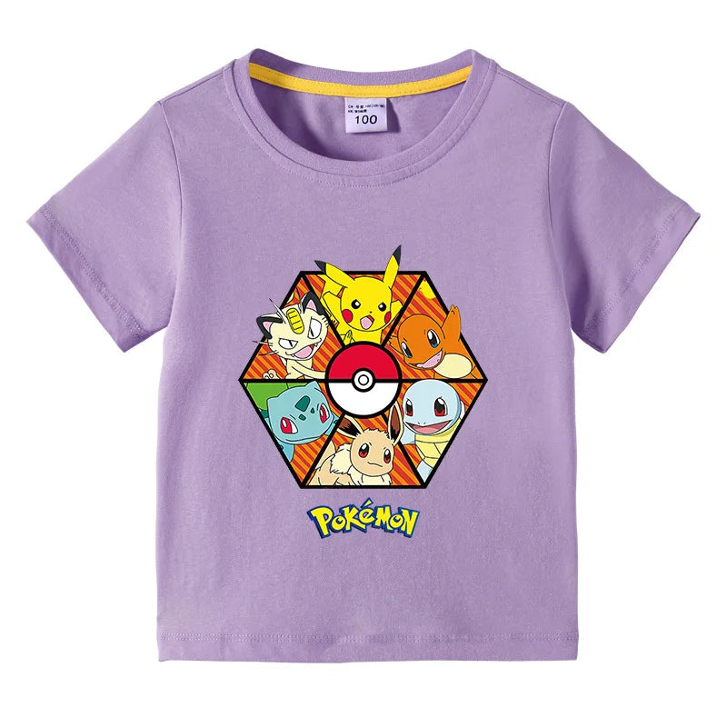 T-Shirt Pokemon Enfant Team Fille Garçon VIOLET