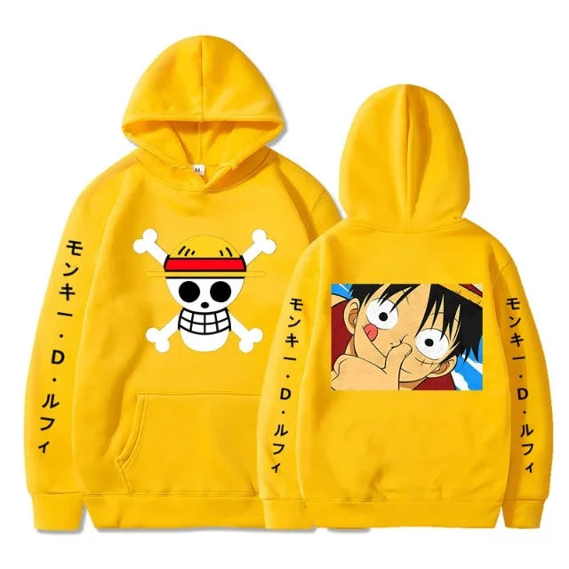 Sweat One Piece Luffy jaune