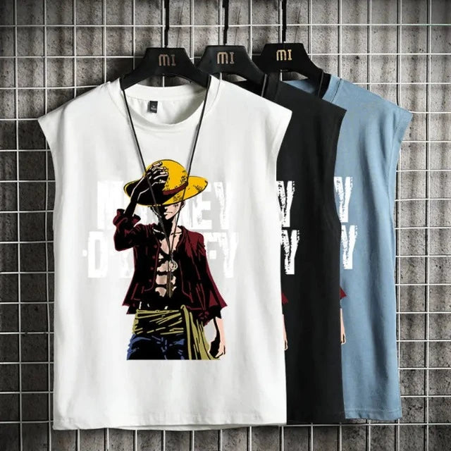T-Shirt Sans Manches One Piece Luffy