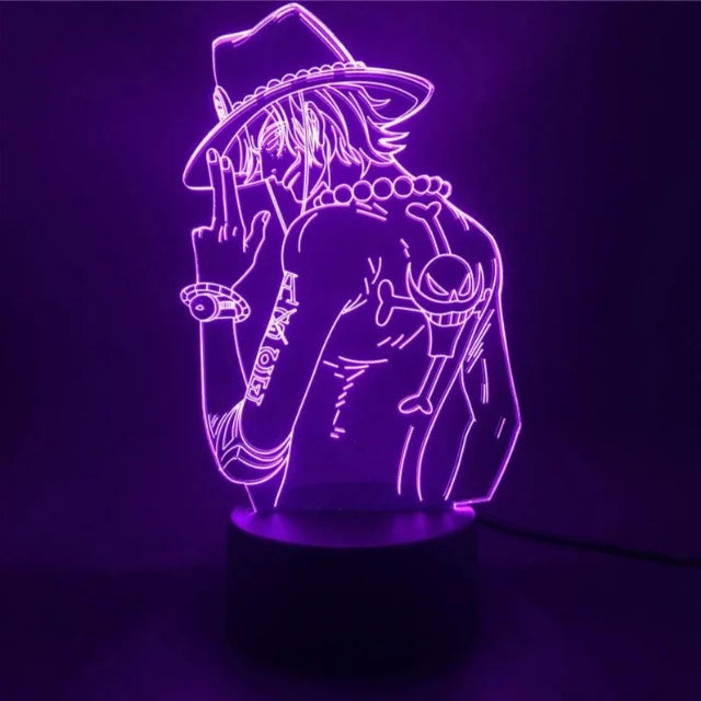 Lampe One Piece Ace aux Poings Ardents