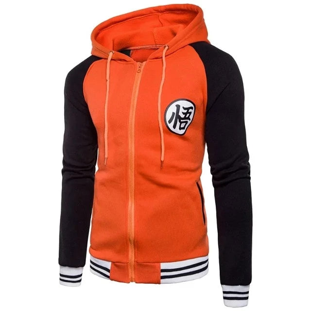 Sweat Gilet Dragon Ball Z Kanji Goku orange noir