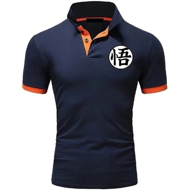 T-Shirt Polo Dragon Ball Z Bleu Marine