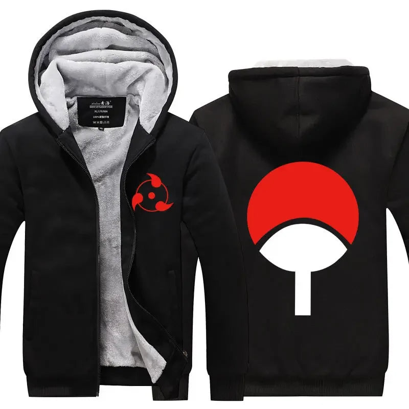 Veste Blouson Polaire Naruto Uchiha Noir