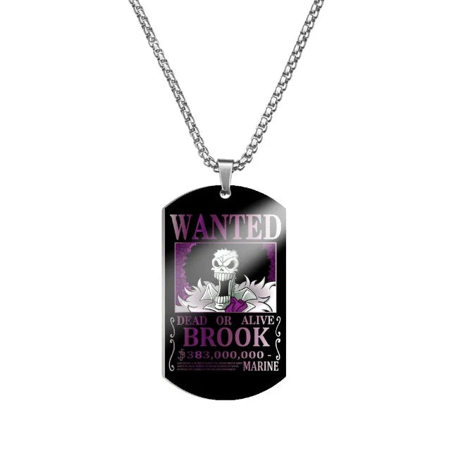 Collier Pendentif One Piece Wanted Soul King Brook