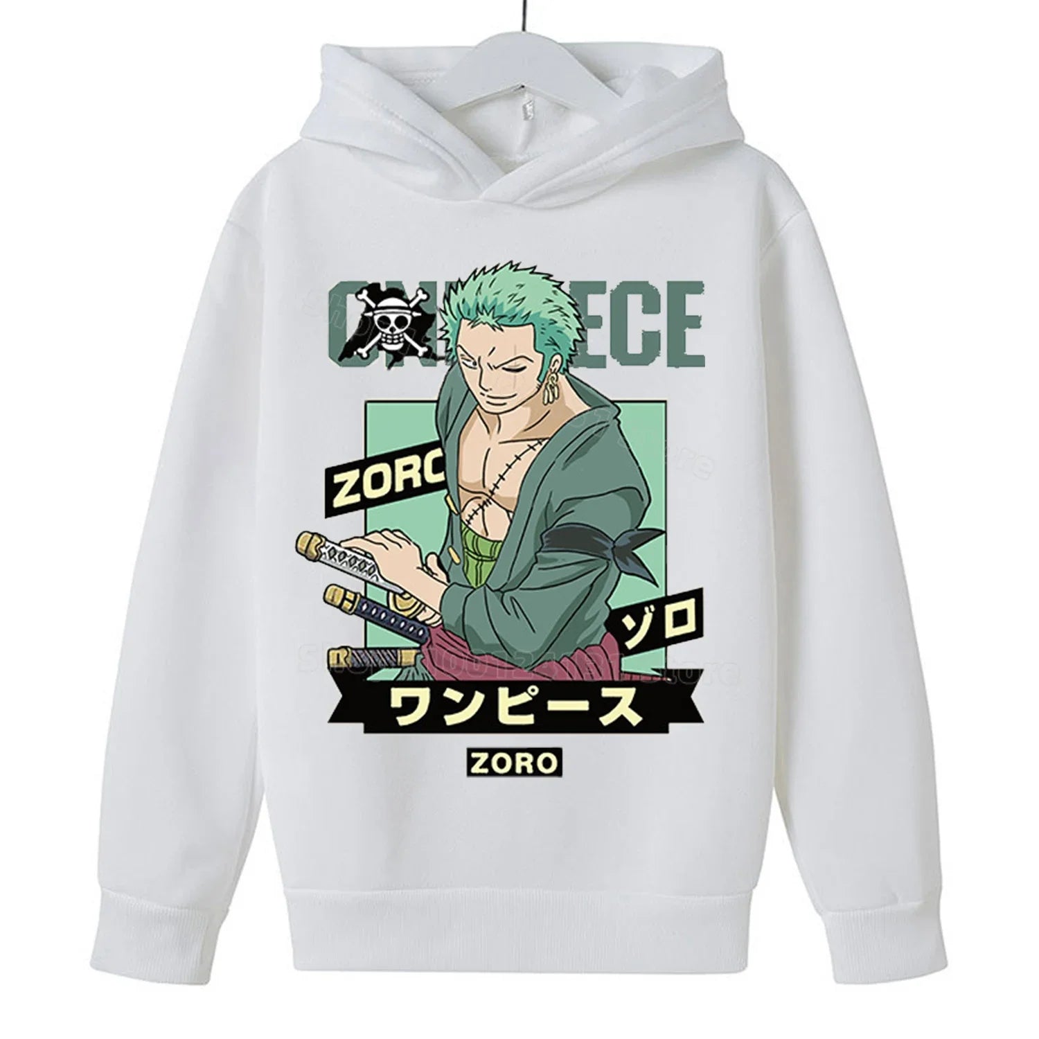 Sweat Pull Enfant One Piece Roronoa Zoro Blanc