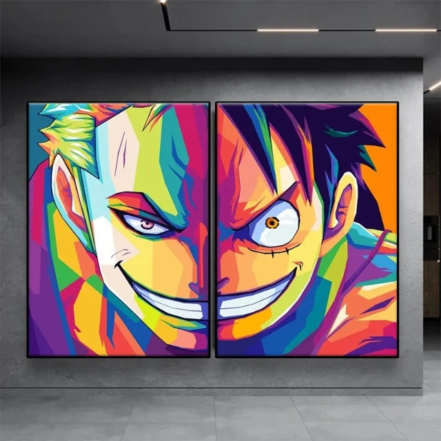 Póster One Piece Luffy vs Zoro