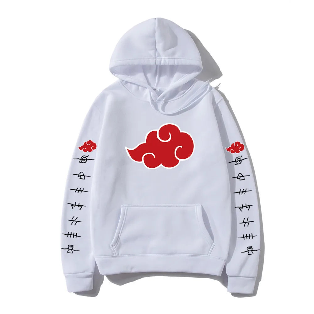 Sweat à Capuche Naruto Akatsuki blanc